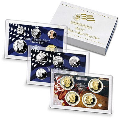 2007-S Statehood 14 Coin Clad Proof Set, In Original Mint Box with COA