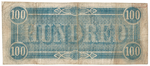 T-65 Feb. 17 1864 $100 Confederate States of America (C.S.A.) PF-2/Cr.493 ~ Crisp Very Fine