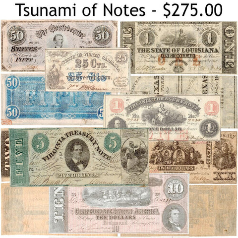 Civil War Paper Money Grab Bags - Priced For Every Budget