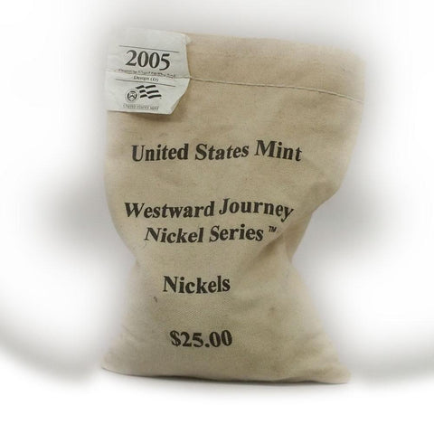 $25 Bag of 2005-D Bison Westward Journey Jefferson Nickels
