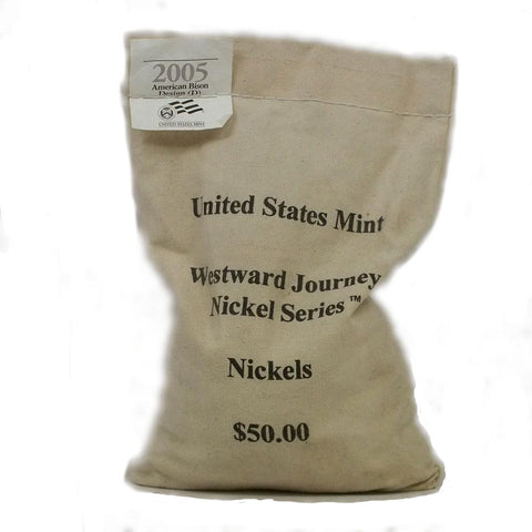 $50 Bag of 2005-D Bison Westward Journey Jefferson Nickels