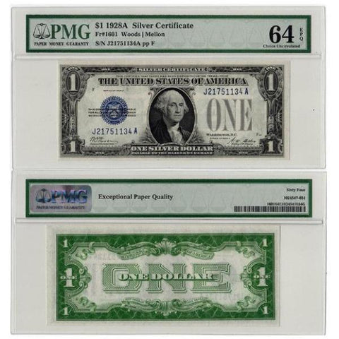 1928-A $1 Silver Certificate Fr.1601 - PMG 64 EPQ