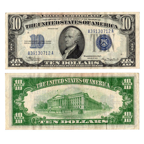 1934 $10 Silver Certificate Special - Very Fine
