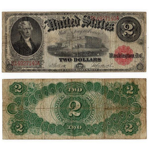 1917 $2 Legal Tender Note Fr. 58 - Fine