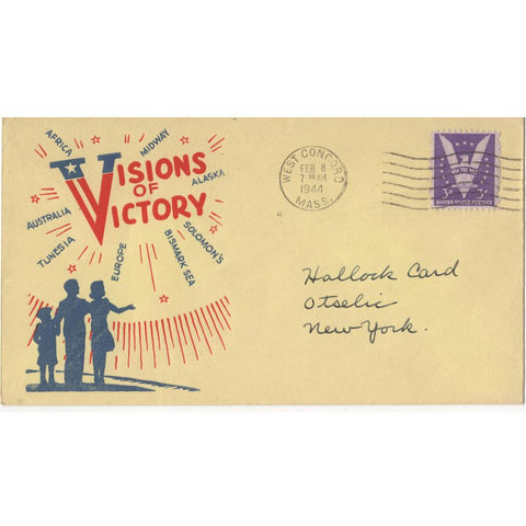 Feb. 8, 1944 "Visions of Victory" WW2 Patriotic Cover
