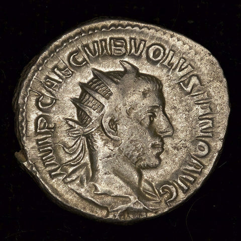 Roman Imperial, Volusian AR Antoninianus, 251 - 253 AD, Very Fine