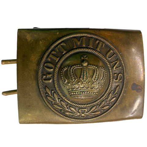 Original World War I "God With Us" Prussian Brass Belt Buckle