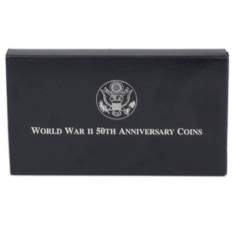 1995 World War II 50th Anniversary Silver 2-Coin Proof Set - Gem Proof in OGP w/ COA