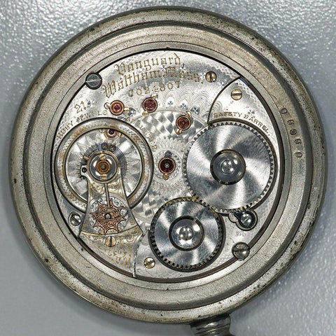 1896-1901 Waltham Silveroid Pocket Watch - 21 Jewel, Model 1892, Grade Vanguard, Size 18s