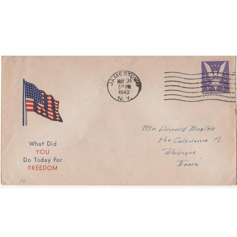 May 31, 1943 "What Did You Do Today For Freedom" WW2 Patriotic Cover