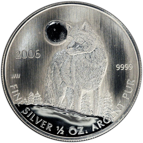 2006 Canada 1/2 oz Silver "Timber Wolf" Dollar