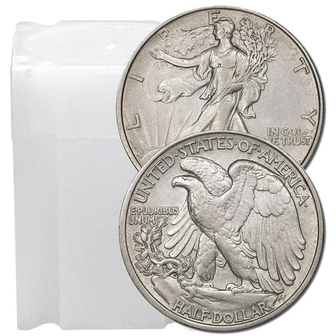 20-Coin Roll of Walking Liberty Half Dollars - About Uncirculated