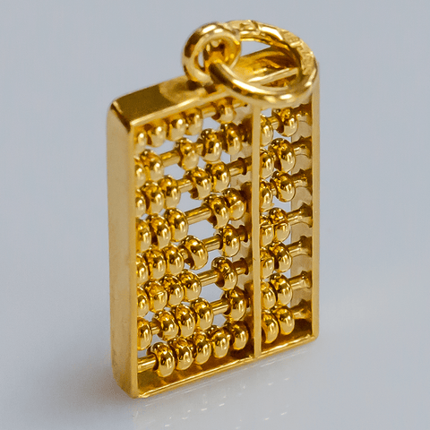 22K Gold Abacus Charm