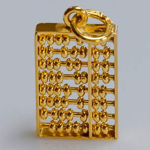 22K Gold Abacus Charm