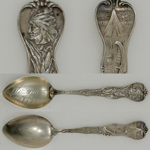 Early 20th Century Watson Co Sterling Silver Adirondack Mountains Souvenir Spoon