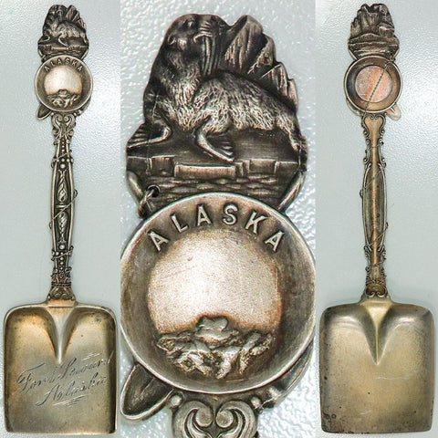 Early 20th Century Joseph Mayer & Bros Sterling Fort Seward Alaska Souvenir Spoon