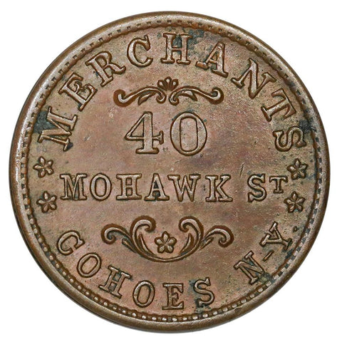 1863 Alden & Frink, Cohoes NY Civil War Token Fuld-NY-140A-2a - XF