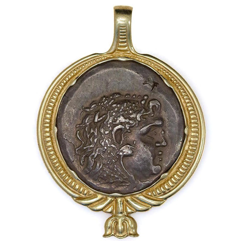 Alexander III "The Great" AR Tetradrachm in 14K Gold Pendant by Aber & Levine