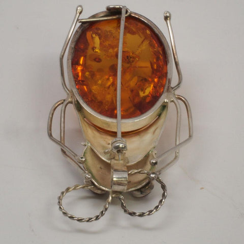 Vintage Baltic Amber Brooch/Pendant