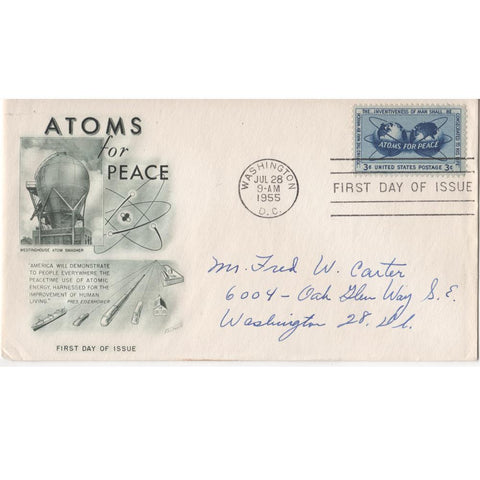 Jul. 28, 1955 "Atoms for Peace" Cold War Patriotic Cover