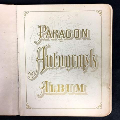Hayes Administration Autograph Book (Includes James Garfield signature) - Cover Damaged