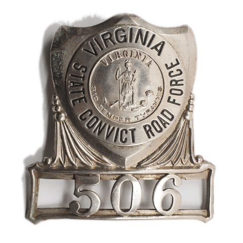 Virginia State Convict Road Force Obsolete Badges - Set of Three