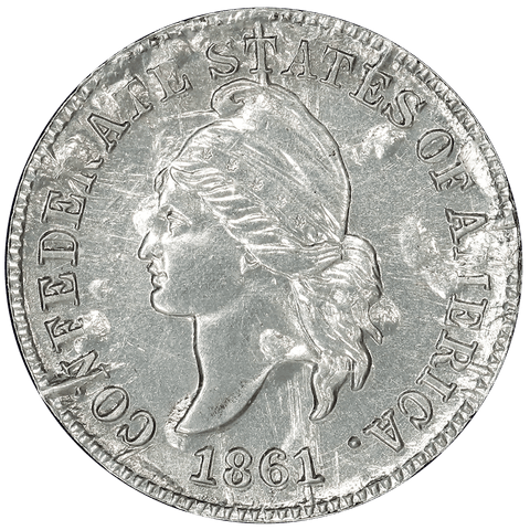 1861 (1961) Confederate Cent, Bashlow Restrike, Aluminum, Breen-8016 - Choice Uncirculated