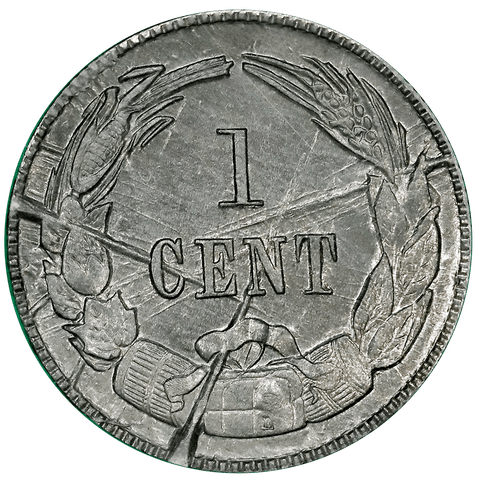 1861 (1961) Confederate Cent, Bashlow Restrike, Lead, Breen-8015 - Choice Uncirculated