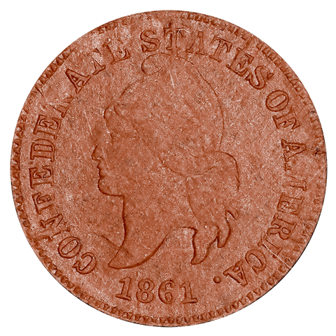 1861 (1961) Confederate Cent, Bashlow Restrike, Red Fiber, Breen-8019 - Choice Uncirculated