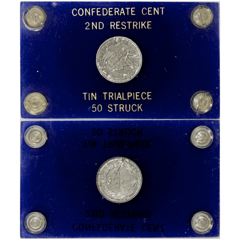 1861 (1961) Confederate Cent, Bashlow Restrike, Tin, Breen-8017 - Choice Uncirculated