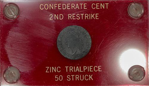 1861 (1961) Confederate Cent, Bashlow Restrike, Zinc, Breen-8018 - Unc Details