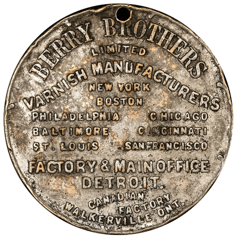 1890-1902 Berry Brothers Detroit Michigan Store Card - Very Fine/Extremely Fine Details