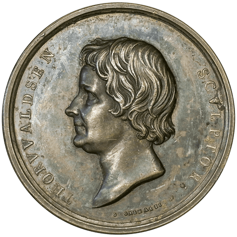 Bertel Thorvaldsen Prometheus Medal by Galeazzi 45mm/Bronze (Scarce) ~ AU