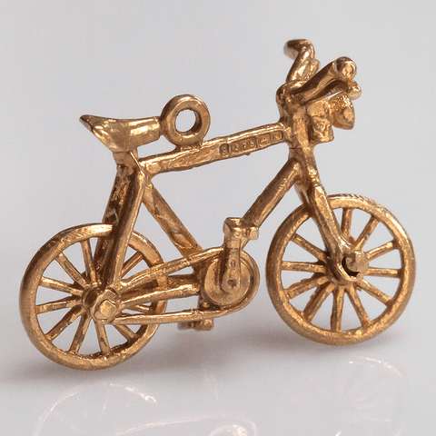 Articulated 9K Gold Bicycle Charm from 1965-66 (U.K.)