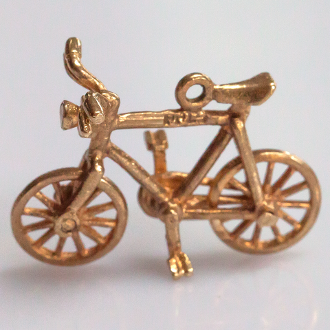 Articulated 9K Gold Bicycle Charm from 1965-66 (U.K.)