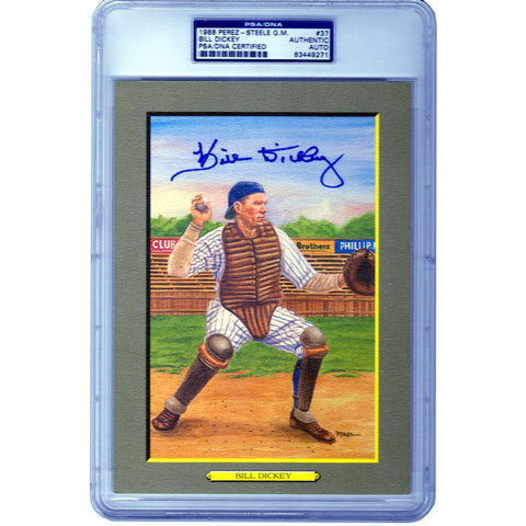 1988 Bill Dickey Autographed Perez-Steele "Great Moments" Print - PSA Certified