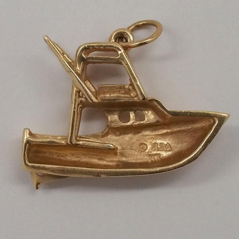14K Gold Boat Pendant/Charm