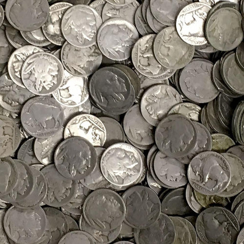 40-Coin Buffalo Nickel Rolls - No Date/Partial Date/Acid Date