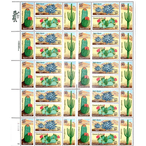 1981 20c Scott #1942-45 Desert Plants Sheet (40) - MNH
