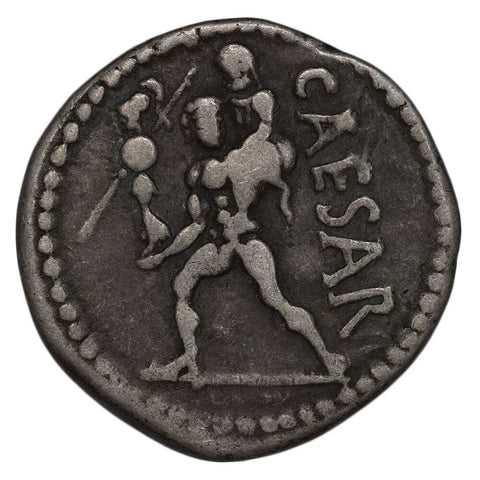 Roman Imperial, 44 BC Julius Caesar as Dictator AR Denarius (3.79g) - Very Fine