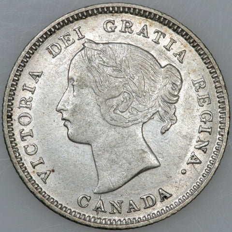 1893 Canada 5 Cent Silver KM.2 - XF/About Uncirculated
