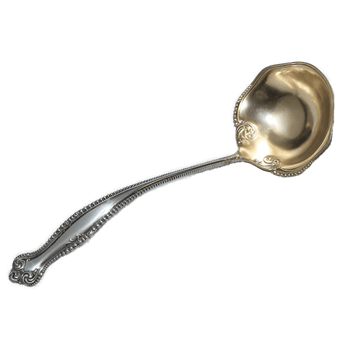 Towle Canterbury Sterling Silver Oyster Ladle with Gold Wash Bowl