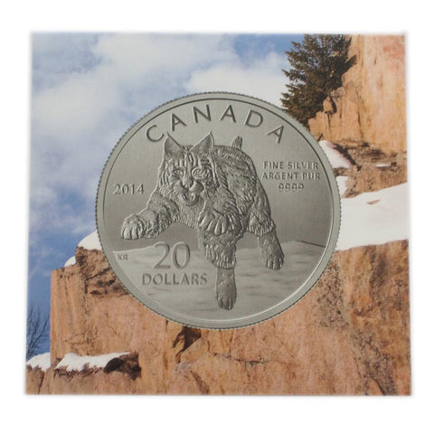 2014 Canada $20 Lynx Proof Silver Coin - Gem Proof in OGP w/ COA