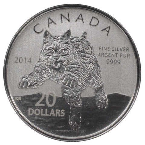 2014 Canada $20 Lynx Proof Silver Coin - Gem Proof in OGP w/ COA
