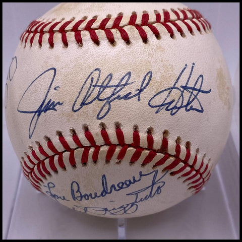 Hall of Famers Signed OAL Baseball - Hunter • Rizzuto • Bunning • Budreau +1 Unknown