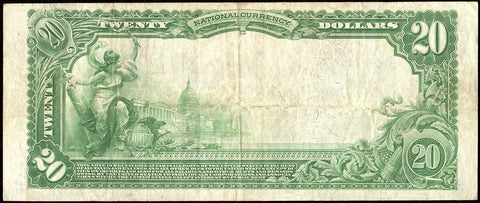 1902 Plain Back $20 Chatham Phenix National Bank & Trust, NY Charter 10778 ~ Very Fine