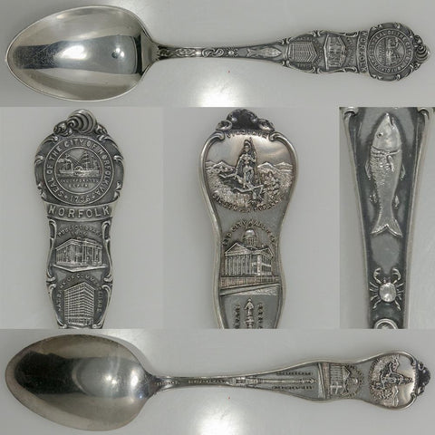 Early 20th Century E.F. Jakeman Sterling Silver Norfolk, VA Souvenir Spoon