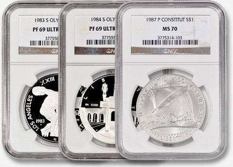 Commemorative Starter Set - 3 Different Coins - NGC 69