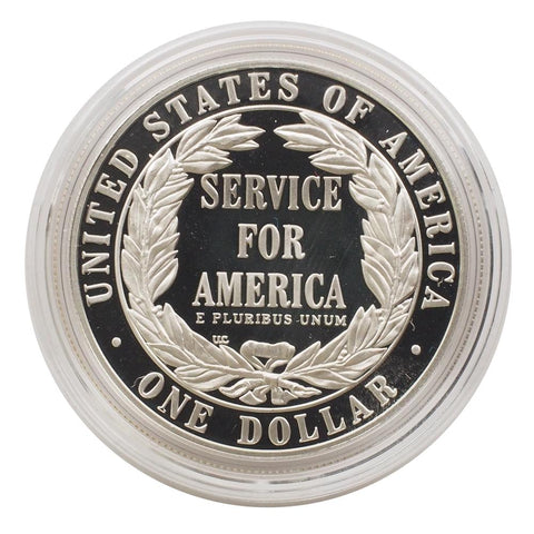 1996 National Community Service Commemorative Proof Dollar - Gem Proof in OGP