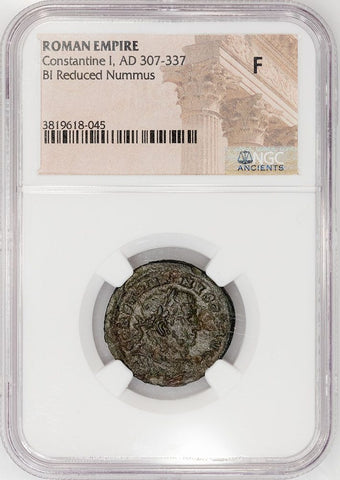 Roman Imperial, Constantine I BI Reduced Nummus 307-337 AD, NGC Fine